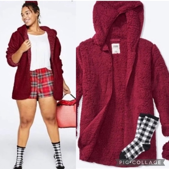 Pink Cozy Sherpa Cardigan Set One size - Picture 1 of 1